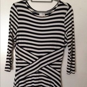 Black and White Striped Dress